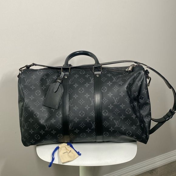 Louis Vuitton Logo Duffel Bag (Black)