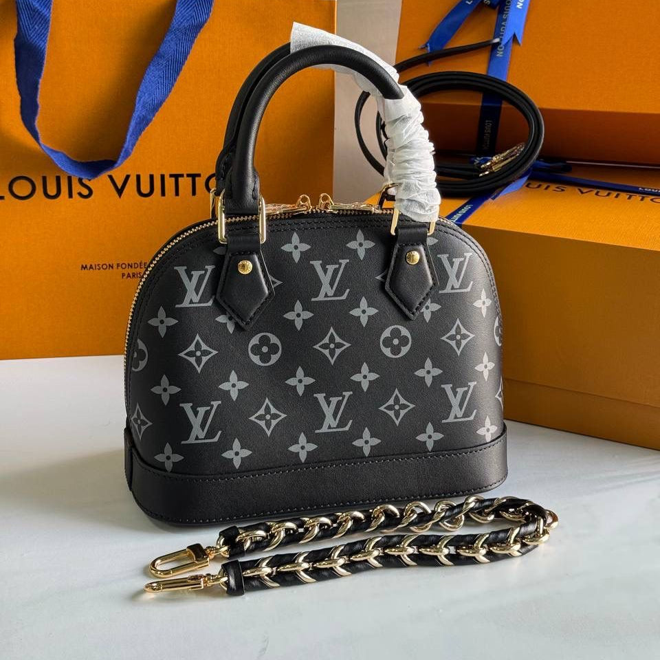 Louis Vuitton Alma BB Handbag (Black)