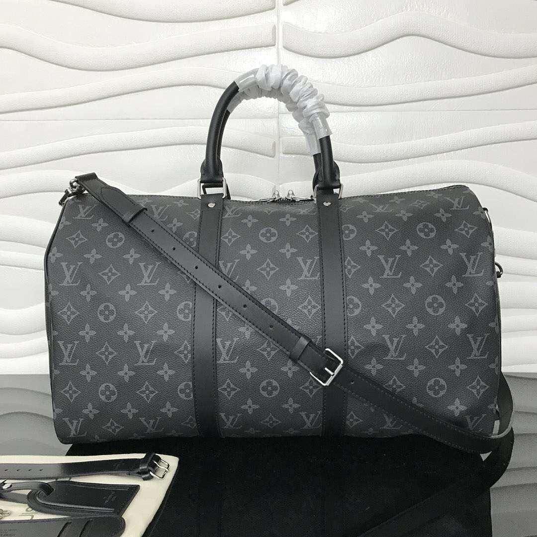 Louis Vuitton Logo Duffel Bag (Black)