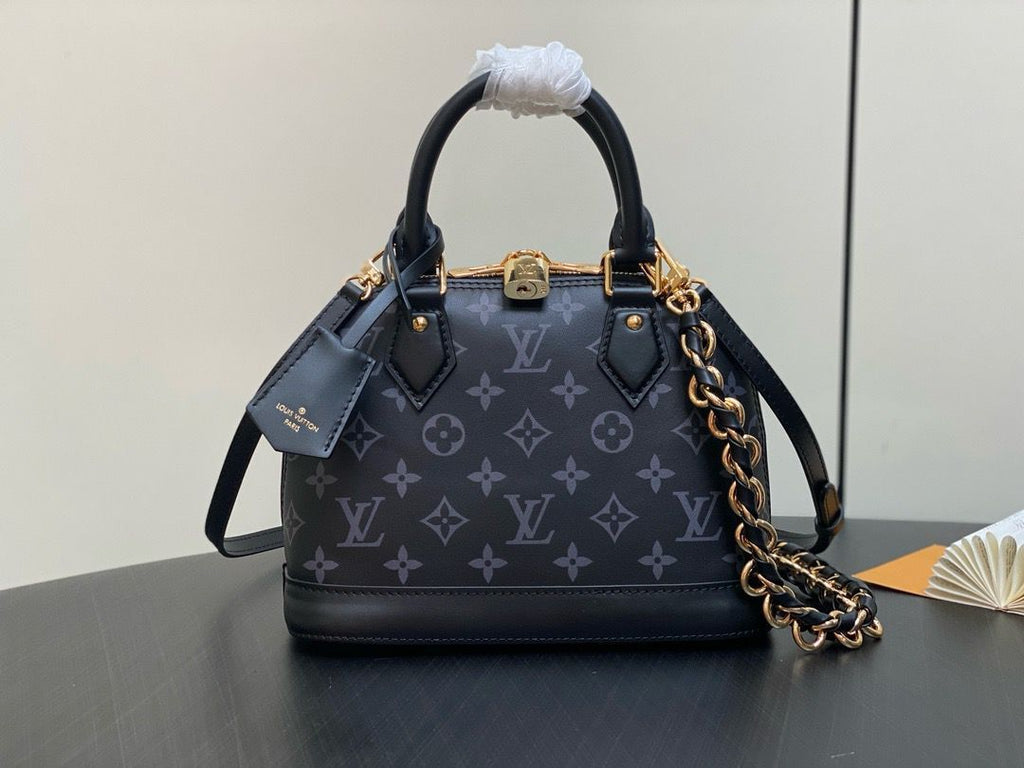 Louis Vuitton Alma BB Handbag (Black)