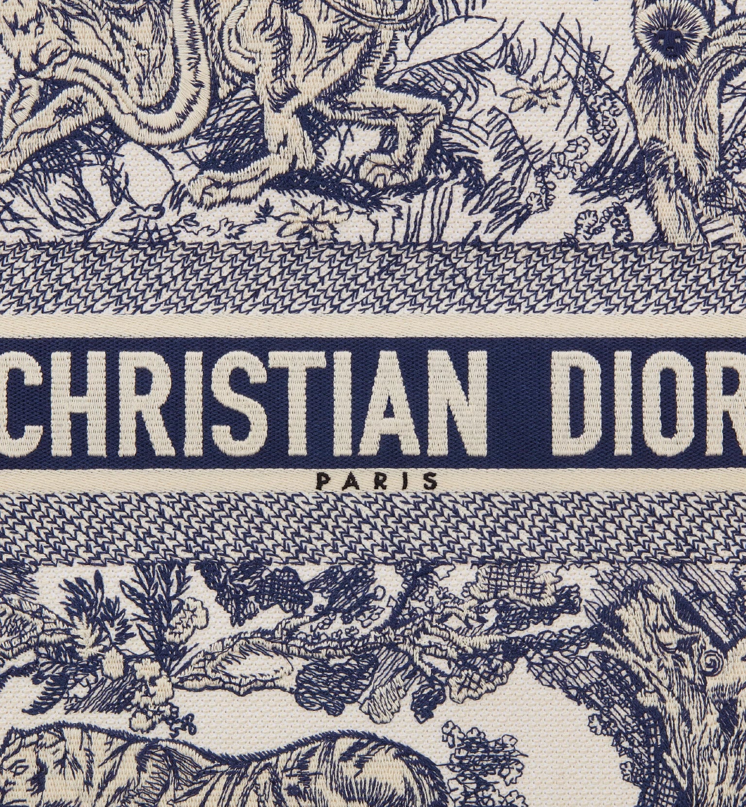 Christian Dior Book Tote - Toile de Jouy Reverse Embroidery