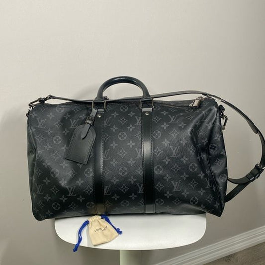 Louis Vuitton Logo Duffel Bag (Black)