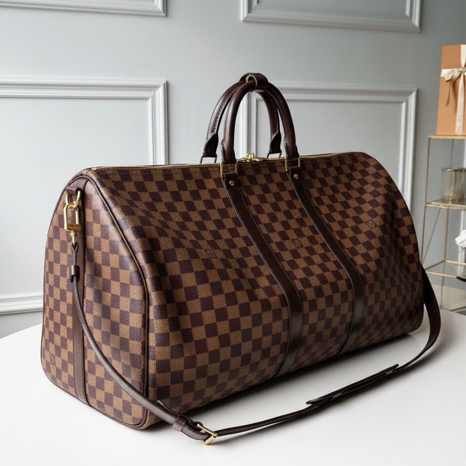 Louis Vuitton Checkered Duffel Bag, Classic (Original Leather)