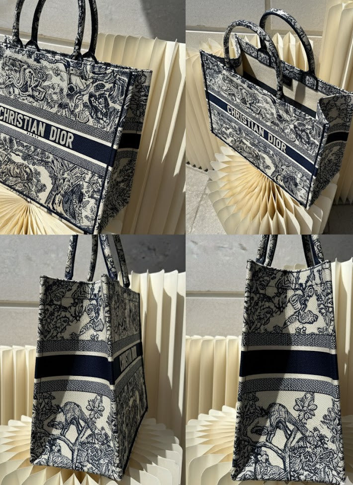 Christian Dior Book Tote - Toile de Jouy Reverse Embroidery